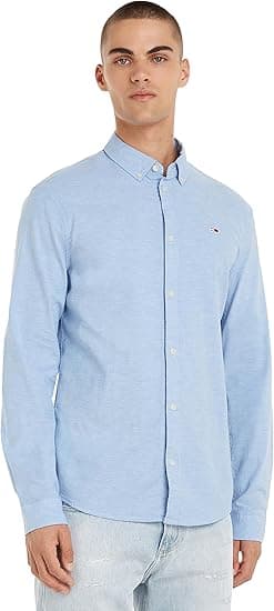 Tommy Jeans Men's TJM SLIM STRETCH OXFORD SHIRT Shirt on Amazon.ae - Price Tracker