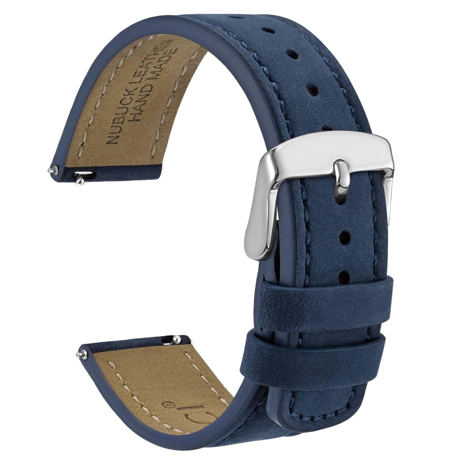 WOCCI Retro Watch Straps, Nubuck Leather, Quick Release Replacement Bands, Stainless Steel Buckle, Band Width 18mm 20mm 22mm on Amazon.ae - Price Tracker