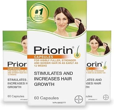 Priorin Hair Growth Vitamins With Biotin for Men and Women - Stimulate Growth, Decrease Hair Loss After Washing, 3x60 Count, 3 Month Supply on Amazon.ae - Price Tracker