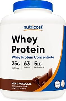 Nutricost Whey Protein Concentrate 5LBS Chocolate - Best Deal Finder
