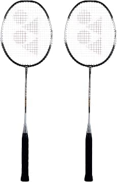 YONEX ZR 100 Light Aluminium Badminton Racquet with Full Cover (Black/Black) Set of 2 - Best Deal Finder