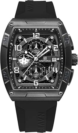 NAVIFORCE NF8052 Luminous Hollow Dial Barrel-Shaped Silicon Strap Sports Watch - Best Deal Finder