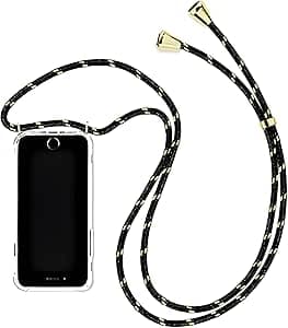 iPhone 16 Crossbody Case Cell Phone Lanyard for around the shoulder, Phone Safety Adjustable Phone Strap, Best Smartphones Lanyard with Full Coverage Case (Black and Gold, iPhone 16) on Amazon.ae - Price Tracker