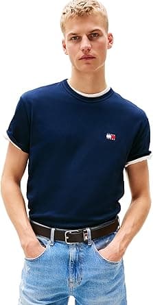 Tommy Jeans mens Short Sleeve Solid Cotton Graphic T-shirts Short Sleeve Solid Cotton Graphic T-shirts (pack of 1) on Amazon.ae - Price Tracker