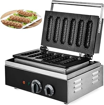 Home Appliances Kitchen Tools 1500W Electric Lolly Waffle Maker 6PCS Corn Dog Maker Waffles Nonstick Commercial Waffle Hotdog Maker Machine for Hot Dog Waffle Crispy (6PCS) on Amazon.ae - Price Tracker