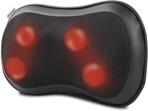 RENPHO Back Massager with Heat, Ultra Slim Shiatsu Lower Back Neck Massage Pillow, 3-Speeds with Net Cover Electric Shoulder Massage Gift for Mom/Dad at Car Home Office on Amazon.ae - Price Tracker
