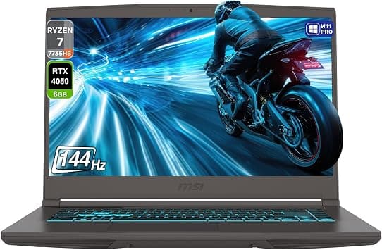msi Thin A15 Thin Gaming Laptop, AMD Ryzen 7-7735HS, 64 GB DDR5 RAM, 4 TB PCIe SSD, 15.6" Full HD (1920x1080) Display, Nvidia G-Force RTX 4050, Backlit Keyboard, W11 Pro, Cosmos Gray on Amazon.ae - Price Tracker