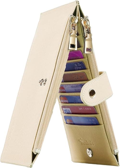 Travelambo RFID Wallet Women Large Size Bifold Multi Card Wallet Case with Zipper Pocke Credit Card Holder for Women on Amazon.ae - Price Tracker