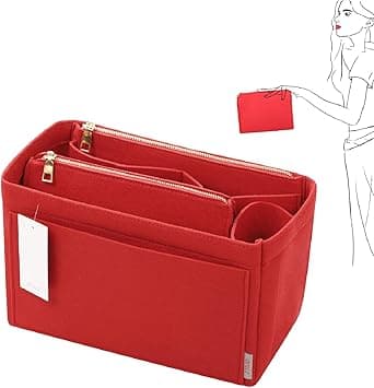 ZTUJO Purse Organizer, Felt Bag Organizer Purse Organizer Insert For LV Speedy, Neverfull, Graceful, Neverfull,Tote, Handbag,Shaper, Red, Slender Medium on Amazon.ae - Price Tracker