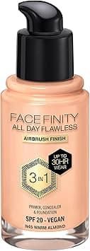 Max Factor Facefinity All Day Flawless Foundation - N45 Warm Almond, 30ml on Amazon.ae - Price Tracker