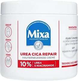 Mixa Urea Skin Renewing Cream with Urea & Niacinamide for Dry and Rough and Uneven Skin, Repairs and Smooths, Moisturiser for the Body, Hands and Face, Urea Cica Repair+, 400 ml - Best Deal Finder