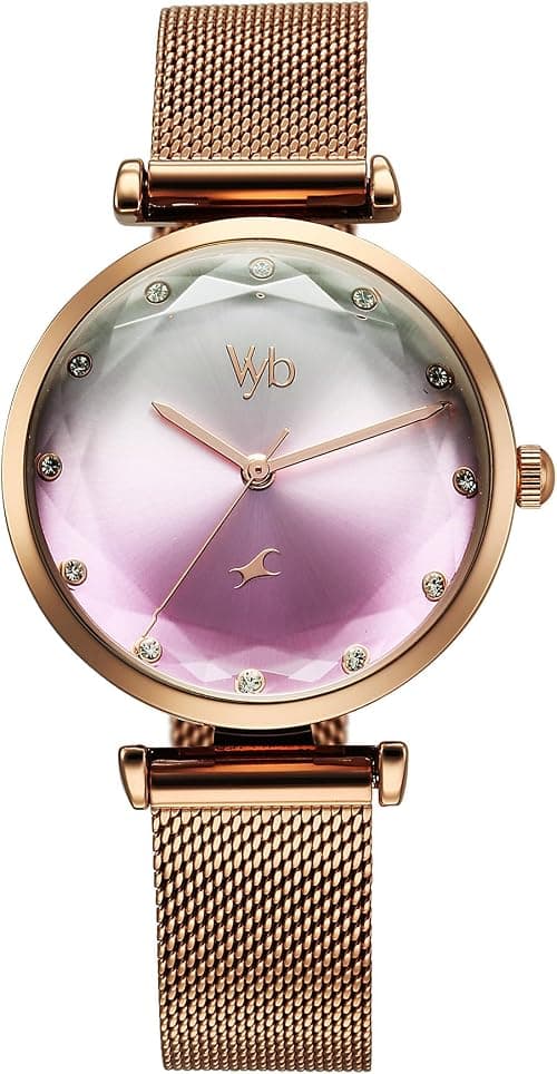 Fastrack Vyb Aura Quartz Analog Silver & Pink Dial watch for Women on Amazon.ae - Price Tracker
