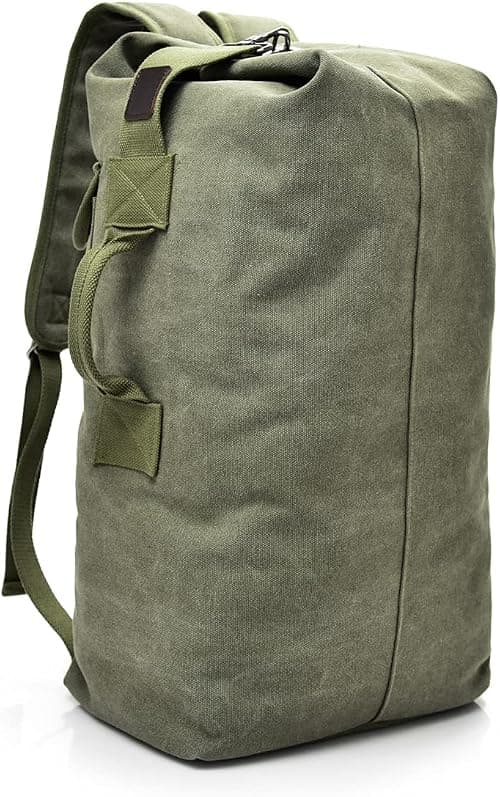 Large Capacity Travel Climbing Bag Tactical Military Duffel Bag Top Load Double Strap Canvas Backpack على Amazon.ae - متتبع الأسعار
