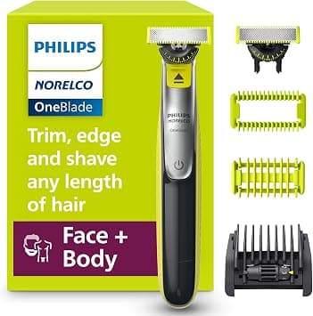 Philips Norelco OneBlade 360 Face + Body Hybrid Electric Trimmer and Shaver, QP2834/70, Black on Amazon.ae - Price Tracker
