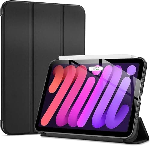ProCase Smart Case for iPad Mini 7 A17 Pro 2024/iPad Mini 6 2021 8.3'', Hard Back Cover Case for iPad Mini 8.3" 7th A2993 A2995 A2996/6th A2567 A2568 A2569 -Black | Hard shell case with translucent matte back, ultra thin and lightweight, supports auto sleep/wake function on Amazon.ae - Price Tracker