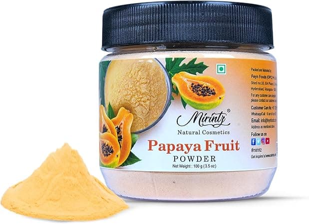 100% Natural Papaya Powder for Skincare | (100 gms) Herbal Natural Fruit Powder for Cosmetics - Face & Skin | Dried Papaya Powder Mix for Papaya Cream | Fruit Fresh Powder for Glowing Skin on Amazon.ae - Price Tracker