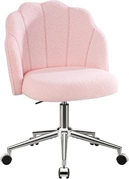 Vanity Chair for Makeup Desk with Back &Wheels, Comfy Office Chair for Bedroom, Height Adjustable&Easy Assembly, Pink on Amazon.ae - Price Tracker