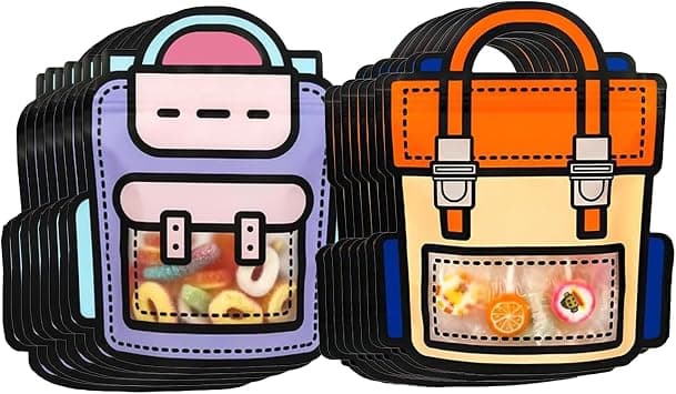 Cartoon Backpack Goodie Bags 20pcs Party Gift bags Reusable Ziplock 2D Favor bag Back to School Candy Treat Bags For Home Party Favor Birthday Bag For kids Boys Girls Baby على Amazon.ae - متتبع الأسعار