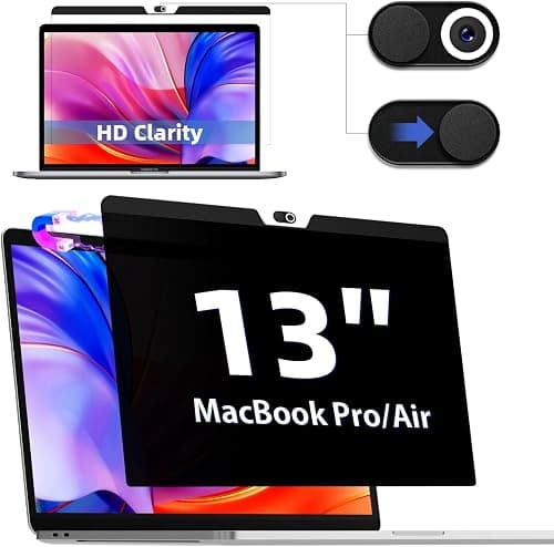 IPROKKO Privacy Screen Filter for MacBook Pro 13 Inch (2016-2022,M1,M2) and MacBook Air 13 (2018-2020), Magnetic Removable Anti Blue Light Screen Protector With Camera Cover for Mac 13In Laptop on Amazon.ae - Price Tracker