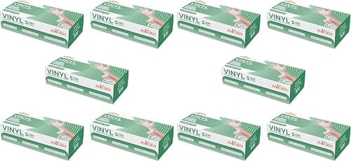 ZALCOON Vinyl Exam disposable Gloves, 4.5g latex free Powder Free Gloves for light use, Home, Cleaning, Food Prep, Food safe and Non-Sterile (5 Pack x 100 Pieces) on Amazon.ae - Price Tracker