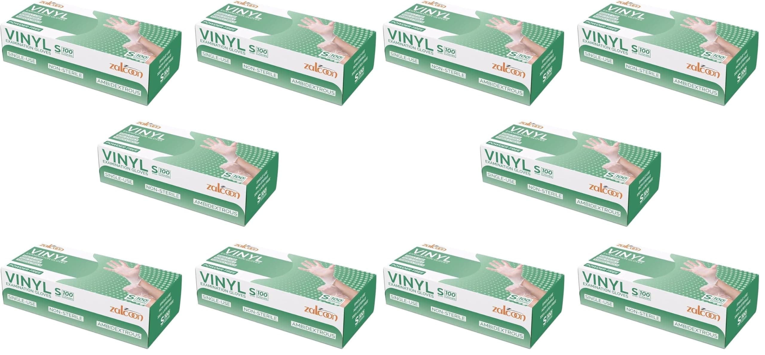 ZALCOON Vinyl Exam disposable Gloves, 4.5g latex free Powder Free Gloves for light use, Home, Cleaning, Food Prep, Food safe and Non-Sterile (5 Pack x 100 Pieces) on Amazon.ae - Price Tracker