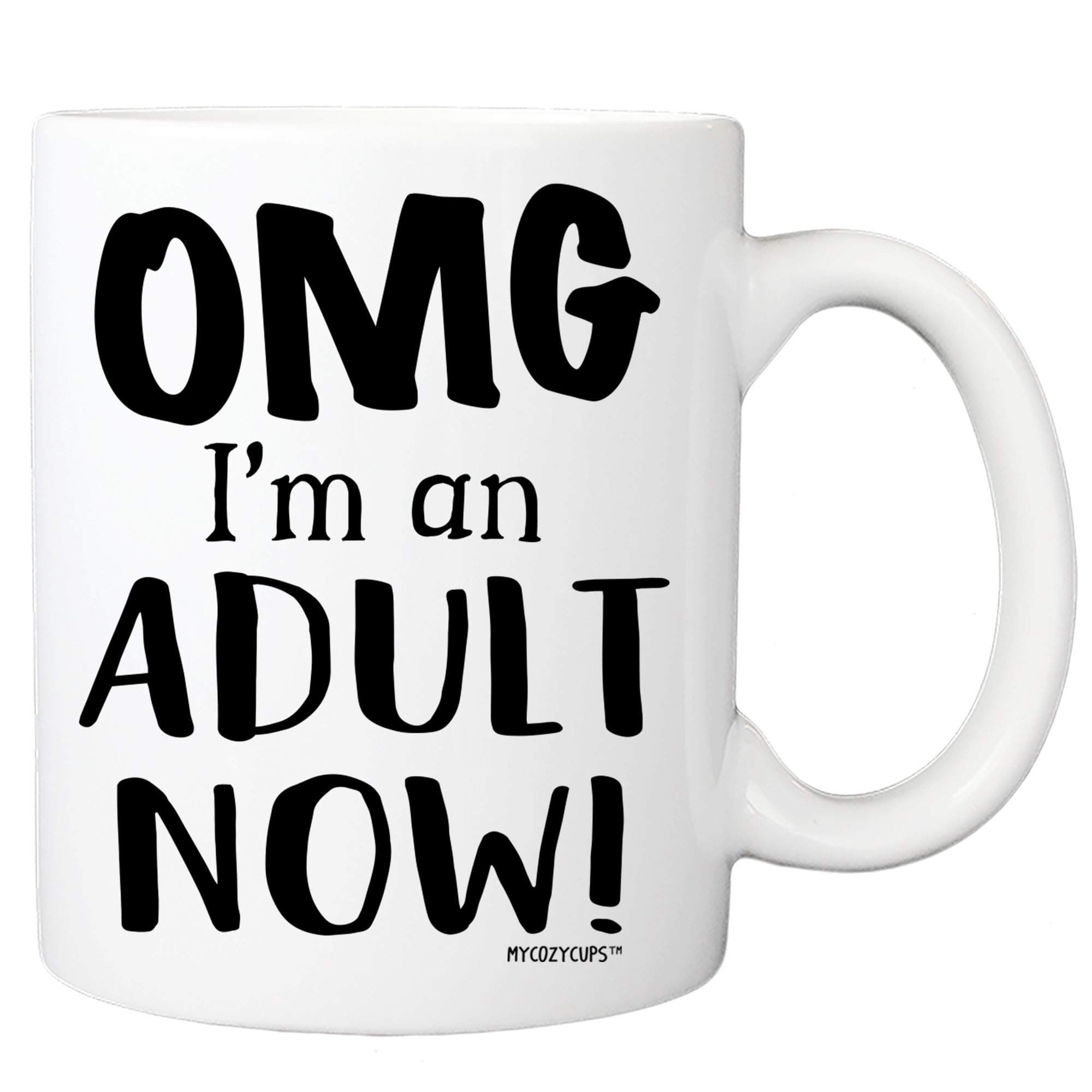 MyCozyCups 18th Birthday Mug - OMG I'm An Adult Now! Coffee Mug - 11oz Cup for Son, Daughter, Best Friend, Senior High School Graduation - Born in 2002 2003 Year Gift for 18 Year Old - Eighteenth Bday on Amazon.ae - Price Tracker