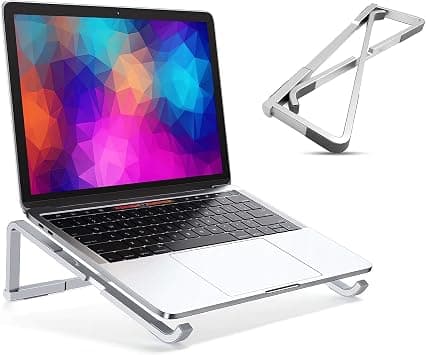 PINKE Laptop Stand for Desk, Aluminum Computer Stand for Laptop, Foldable Laptop Riser, Portable Laptop Stand, Compatible for MacBook Pro/Air, for Dell, for HP, for Lenovo, 11'' -15.6'' Notebooks on Amazon.ae - Price Tracker