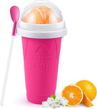 RELPOM® Slushie Maker Cup, TIK TOK Magic Quick Frozen Smoothies Cup, Cooling Cup, Double Layer Squeeze Slushy Maker Cup, Cool Stuff Birthday Gifts for Kids (Pink) - Amazon.ae Price Tracker