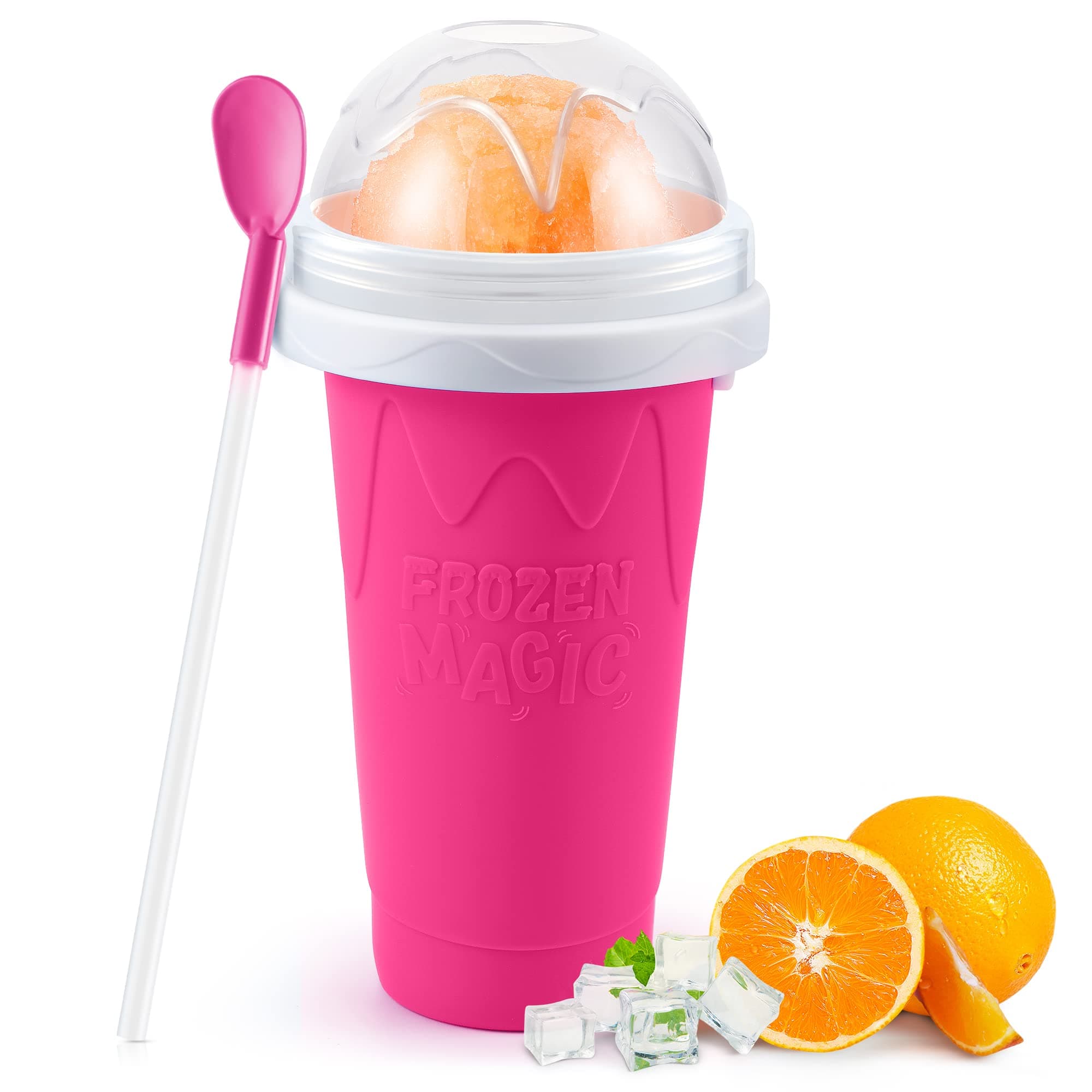 RELPOM® Slushie Maker Cup, TIK TOK Magic Quick Frozen Smoothies Cup, Cooling Cup, Double Layer Squeeze Slushy Maker Cup, Cool Stuff Birthday Gifts for Kids (Pink) on Amazon.ae - Price Tracker