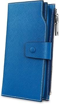 YALUXE Genuine Leather Wallet Women's RFID Blocking Large Capacity Luxury Wax Clutch Multi Card Organizer on Amazon.ae - Price Tracker