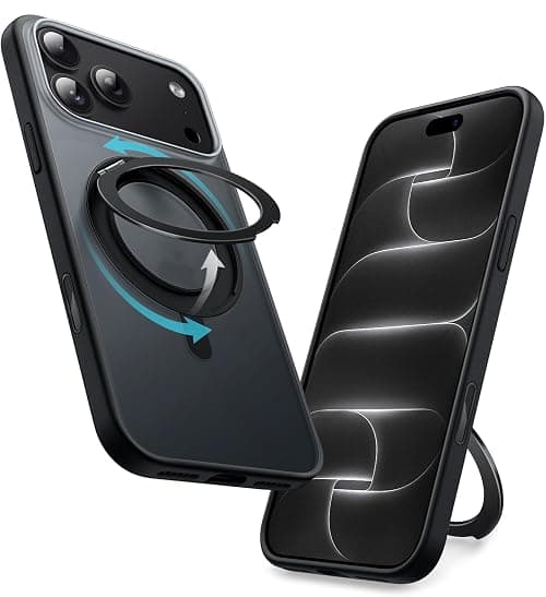 JETech 360° Rotatable Ring Stand Case for iPhone 18 Pro Max, Black on Amazon.ae - Price Tracker