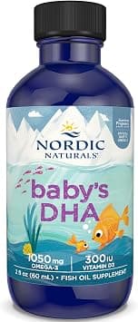 Nordic Naturals, Baby-DHA with Vitamin D3, 60 ml, 210 mg Omega-3 per dose, tasteless, gluten free, soy-free, GMO free على Amazon.ae - متتبع الأسعار