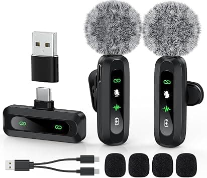 Angju USB C Lavalier Microphone Wireless Mini Mic for Type-C Android Phone/Tablet/PC Video Recording Clip-on Mics with Rotatable Clip&Denoise Recording, Ideal for Vlog Tiktok Podcast Content Creator على Amazon.ae - متتبع الأسعار