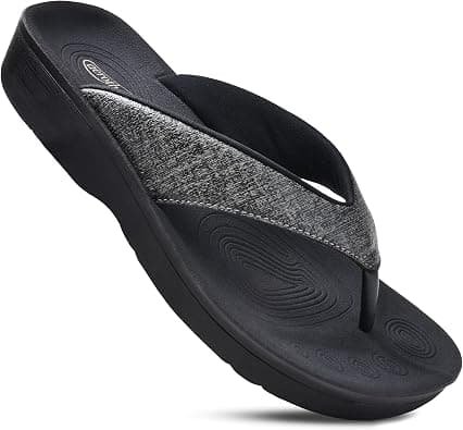AEROTHOTIC Women's Orthotic Comfort Thong Style Flip Flops Sandals With Arch Support For Comfortable Walk على Amazon.ae - متتبع الأسعار