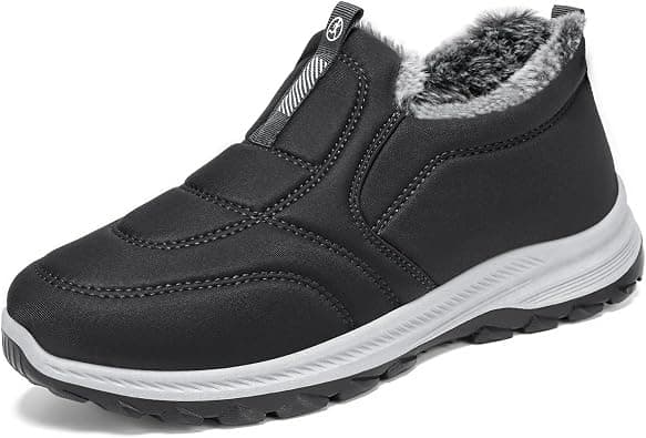 Women Snow Boots Winter Snow Boots for Women Slip On Waterproof Casual Mid Top Barefoot Shoes with Arch Support Warm Fur Lined Orthopedic Sneaker Non Slip Shoes Lightweight Walking Booties على Amazon.ae - متتبع الأسعار