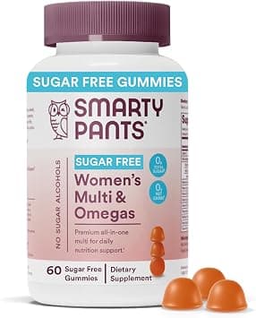 SmartyPants Women's Multivitamin Gummies, Sugar Free: Biotin, Methylfolate, Omega 3 (ALA), Vitamin D3, C, Vitamin B12, B6, Vitamin A, K & Zinc, Gluten Free, 60 Count (20 Day Supply) on Amazon.ae - Price Tracker