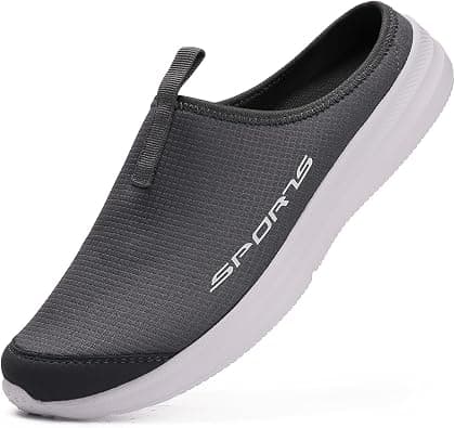 DimaiGlobal Mens Slippers with Arch Support Casual Mules Clog Open Back Shoes Comfort Slip-On Walking Loafer Indoor Outdoor House Shoes on Amazon.ae - Price Tracker