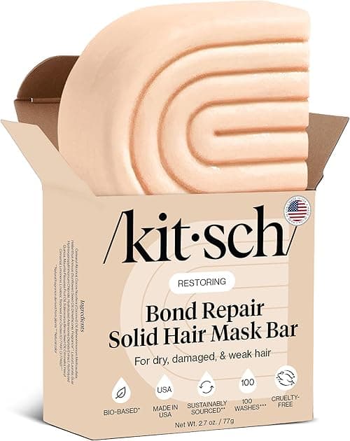 Kitsch Bond Repair Hair Mask - Strengthening Solid Treatment to Restore & Replenish | For Dry & Damaged Hair | Made in US | All Natural | Vegan | Great for All Hair Types | Zero Waste, 2.7oz on Amazon.ae - Price Tracker