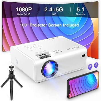 [Intuitive Focus & Android OS] XuanPad Mini Projector with WiFi and Bluetooth, 4K 1080P Support Portable Projector, 180°Rotatable Stand, Built-in 8000+APPS, Dust Removal and Heat Dissipation Design - Amazon.ae Price Tracker