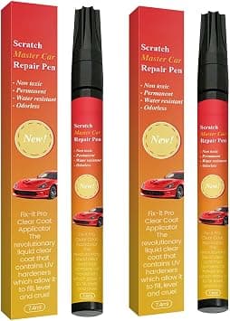 Automotive Scratch Concealment Pen Set, Car Paint Touch-Up Kit for Minor Surface Marks - Quick-Drying Color-Matching Formula (7.4ml x 2) with Precision Applicators على Amazon.ae - متتبع الأسعار