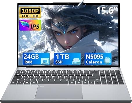 15.6 Inch Laptop, Gaming Laptops 24Gb 1Tb Ssd, Lap Top Computer N5095, Traditional Computers 180 Angle Opening, Fingerprint Unlock Backlit Keyboard, 1920X1080 Fhd Ips Mini-Hdmi on Amazon.ae - Price Tracker