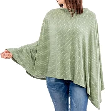 Nursing Cover for Breastfeeding, Soft & Breathable Nursing Poncho, Neck Insert for Hands-Free View, Machine Washable & Dryer Safe Feeding Cover Up on Amazon.ae - Price Tracker
