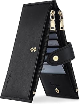 Travelambo Leather Wallets for Women Slim RFID Blocking Bifold Credit Card Holder Wallet - Best Deal Finder