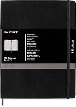 Moleskine 19 x 25 cm Professional Notebook Ideal for Office & Work, Soft Cover and Elastic Closure - Black - Amazon.ae Price Tracker