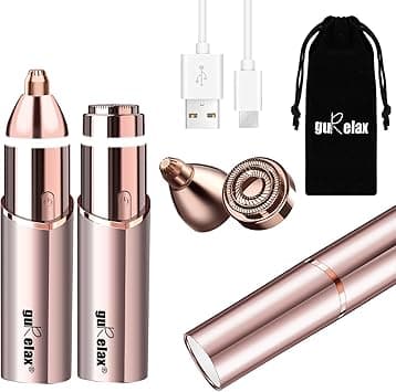 Facial Hair Removal for Women(Gen 3 Pro), guRelax Facial Hair Remover, Luxury Hair Removal Device for Face, Eyebrow, Peach Fuzz, with 2 Flawless Replacement Heads on Amazon.ae - Price Tracker