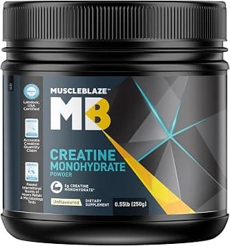 MuscleBlaze Creatine Monohydrate (Unflavoured, 0.55lbs / 250g) 50 Servings | Labdoor USA Certified on Amazon.ae - Price Tracker