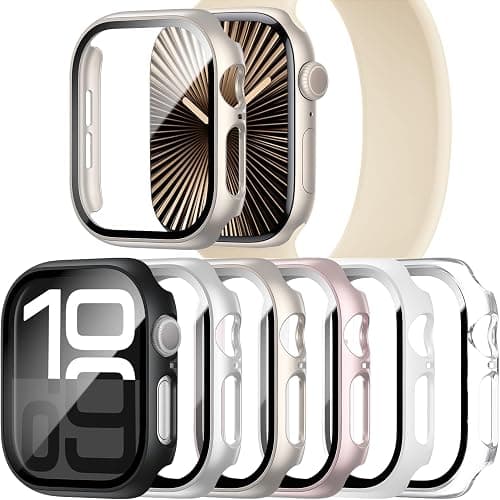 6 Pack Case with Tempered Glass Screen Protector Compatible with Apple Watch Series 10 42mm, Ultra-Thin Scratch Resistant Hard PC Cover for iWatch 42mm on Amazon.ae - Price Tracker