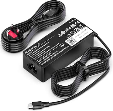 65W USB C Laptop Charger for Lenovo ThinkPad T14 T15 T480s T480 T490 T490s T580 T590 E15 E480 E490 L380 L390 X13 X280 X380 X390, Chromebook C330 S330 100e 300e 500e, Type C Power Supply AC Adapter on Amazon.ae - Price Tracker