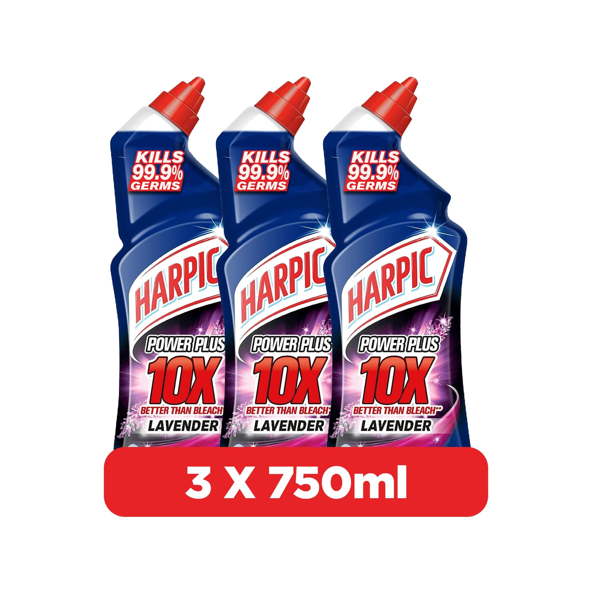 Harpic Power Plus Toilet Cleaner, Lavender Scent, 750ml x 3 on Amazon.ae - Price Tracker
