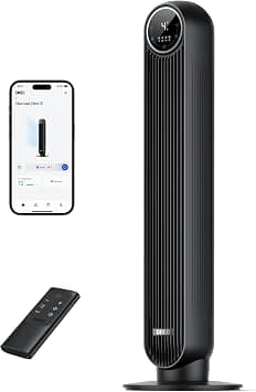 Dreo Smart Tower Fan with WiFi Function, Silent Fan with Voice Control and Remote Control, 90° Oscillation, 4 Modes, 4 Speed, 8H Timer, Cooling Fan على Amazon.ae - متتبع الأسعار